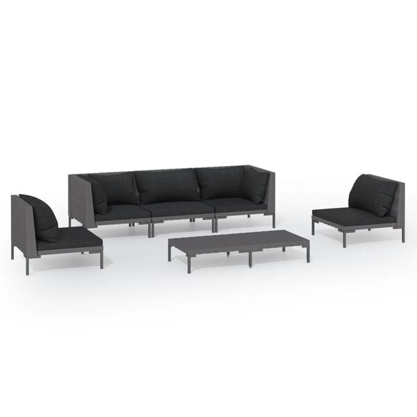 vidaXL Garden Lounge Set Dark grey