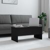 vidaXL Coffee Table Black Engineered wood Medium Hidden Compartments