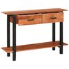 vidaXL Console Table Brown and Black 43.31 x 11.81 x 29.53 in