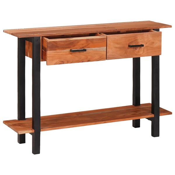 vidaXL Console Table Brown and Black 43.31 x 11.81 x 29.53 in