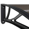 vidaXL Door Canopy Black Polycarbonate 118.1 x 39.4 in Durable