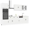 vidaXL Kitchen Cabinet Set White Engineered wood and glass Large
