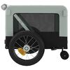 vidaXL Pet Bike Trailer Grey and Black Oxford fabric, iron, PVC Small