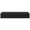 vidaXL Drawer Shelf Black MDF, Metal Compact Wall-Mounted Drawer Shelf