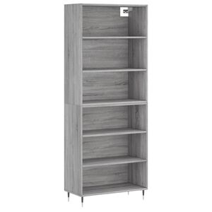 vidaXL Highboard Grey Sonoma Engineered Wood, Metal Standard Highboard
