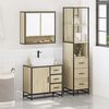 vidaXL Bathroom Furniture Set Sonoma Oak Engineered Wood, Metal Large