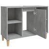 vidaXL Sink Cabinet Concrete grey Engineered wood, solid eucalyptus wood