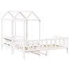 vidaXL Day Bed And Bench Set White Solid pine wood Single