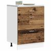 vidaXL Kitchen Base Cabinet Old Wood Engineered Wood Medium