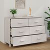 vidaXL Sideboard White Solid pinewood, MDF Medium Sideboard