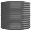 vidaXL Garden Raised Bed Grey Powder-coated steel Large Durable