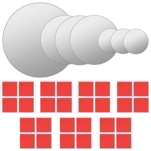 vidaXL Wall Mirror Transparent Glass Small, Medium, Large