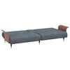 vidaXL Sofa Bed Dark Grey Velvet, plywood, metal Full