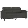 vidaXL 3 Piece Sofa Set with Pillows Dark Gray Microfiber Fabric