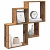 vidaXL Wall Shelf Old Wood Engineered Wood 31.5 x 5.9 x 30.9 in