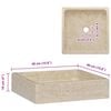 vidaXL Sink Cream 15.7"x15.7"x3.9" Marble
