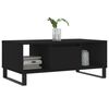 vidaXL Coffee Table Black Engineered wood and metal Medium Coffee Table