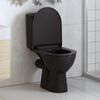 vidaXL Soft-close Toilet Seat with Quick-release Design Black