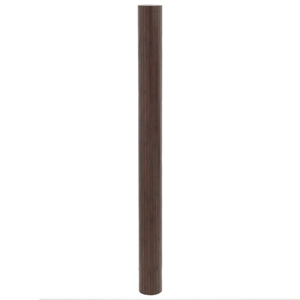 vidaXL Rug Dark Brown Bamboo, PP (polypropylene) 31.5 x 39.4 in