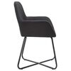 vidaXL Dining Chair Set of 2 Black Fabric and powder-coated steel