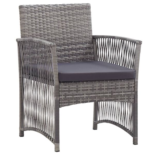 vidaXL Garden Armchair Set of 2 Anthracite
