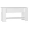vidaXL Coffee Table High gloss white Engineered wood Medium