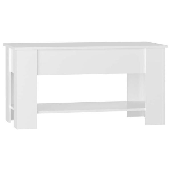 vidaXL Coffee Table High gloss white Engineered wood Medium