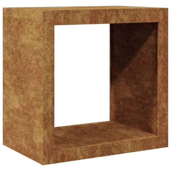 vidaXL Firewood Rack 23.6x15.7x23.6" Weathering Steel