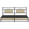 vidaXL Bed Frame Sonoma oak Steel, engineered wood Double