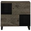 vidaXL Sideboard Black Solid mango wood Medium Sideboard Rectangular