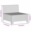 vidaXL Garden Lounge Set Grey PE rattan, powder-coated steel Large