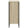 vidaXL Bookcase Sonoma oak Engineered wood, metal Medium Bookcase