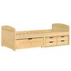 vidaXL Day Bed Natural Pine Solid pine wood and plywood Twin Day Bed