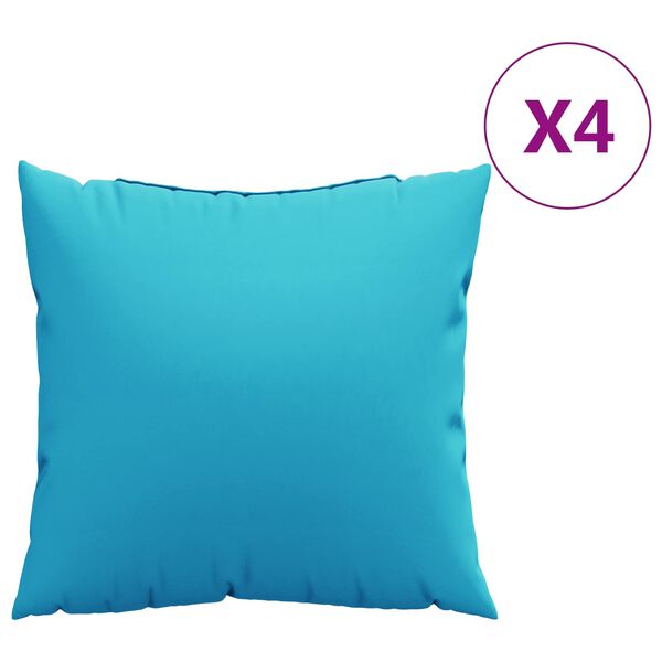 vidaXL Scatter Pillows Plain 4 pcs Turquoise 15.75 x 15.75 in