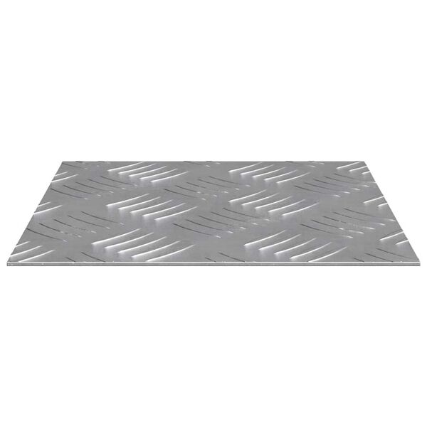 vidaXL Checker Plates 2 pcs Silver 7.9" x 7.9" Aluminium