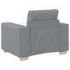 vidaXL Sofa 3 pcs Light Grey Linen-blend Fabric