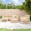 vidaXL Garden Lounge Set Natural Pine Solid Pine Wood Large Modular