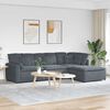 vidaXL Modular Sofa Dark Grey Velvet (100% polyester), Metal Oversized