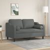 vidaXL 2-seater Sofa Dark Grey Fabric (100% polyester), metal, textilene