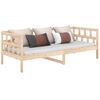 vidaXL Day Bed Natural wood Solid pine wood Single Convertible