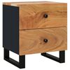 vidaXL Bedside Cabinet Set of 2 Acacia Wood Brown Solid acacia wood, iron