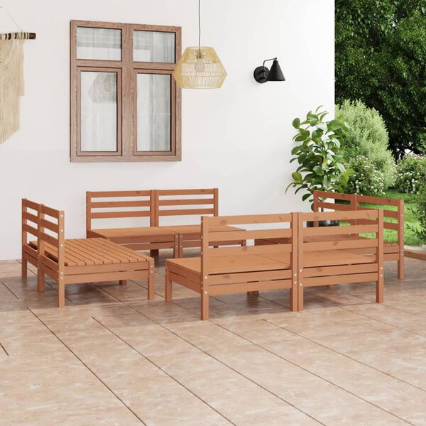 vidaXL Garden Lounge Set Honey brown Solid pinewood Modular