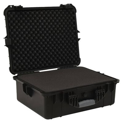 vidaXL Portable Flight Case Black 21.7"x16.9"x8.3" PP