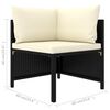 vidaXL Garden Lounge Set Black, Cream White
