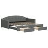 vidaXL Daybed With Trundle Dark Grey