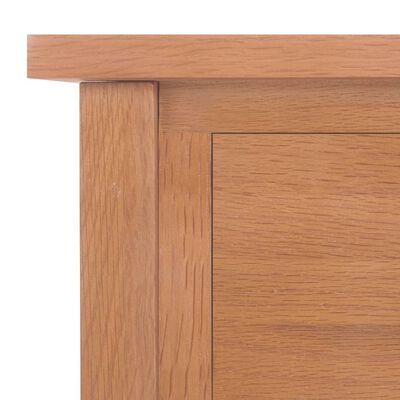 vidaXL Magazine Table with Drawer 13.8"x10.6"x21.7" Solid Oak Wood