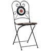 vidaXL Mosaic Bistro Set Terracotta and White Powder-coated iron and ceramic
