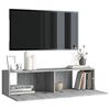 vidaXL TV Wall Cabinet Gray Sonoma Engineered Wood 47.2 x 11.8 x 11.8 in