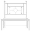 vidaXL Bed Frame White Powder-coated steel Small Single Bed Frame
