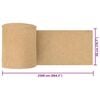 vidaXL Hemp Mat Beige 100% Hemp 0.5 x 82.7 ft Durable Hemp Mat